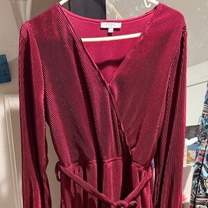 Polagram Wine wrapped dress